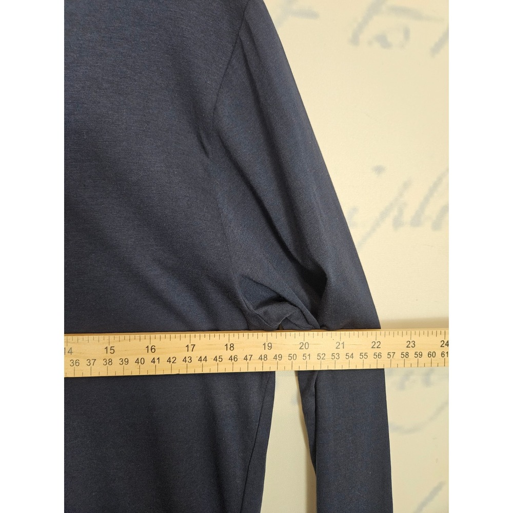 Quince Cotton Modal Relaxed Long Sleeve Tee Navy Blue Mens Medium - Picture 6 of 8